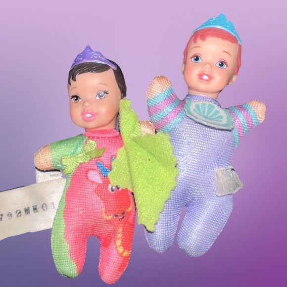 2 Tollytots Disney Mini Princess Mulan & Ariel Small Soft Baby Doll My First - Picture 1 of 3